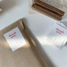 30pcs Simple 5x6cm Rectangular Thank You Stickers For Gift Wrapping Decoration Back To School School Supplies - Multicolor - View 7