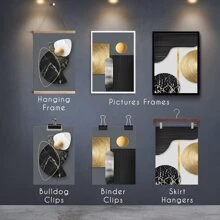 3幅/套 无框抽象现代几何帆布海报，适用于客厅、卧室、办公室、餐厅、咖啡厅，防水油画，是生日、毕业典礼及其他场合的理想礼物。