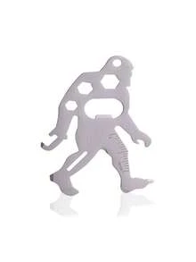 1pc Bigfoot Yeti Multifunctional Backpack Pendant Keychain, Portable And Suitable For Outdoor Camping - Silver - View 7