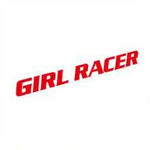 1pc Car Sticker GIRL RACER Female Racing Driver Text Window Sticker Car Body Sticker Electric Motorcycle Sticker
