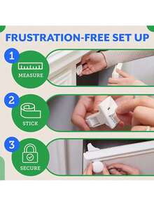 Babyproof Magnetic Cabinet Locks - Keep Your Little Ones With Adhesive Easy Installation & Key Holders - White - View 7