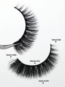 MAGEFY 10 Cặp Lông Mi Giả Lông Mi Giả Làm Dày Lông Mi Giả Từ Tính Uốn Cong Mềm Mại Thích Hợp Cho Tiệc Tùng Quà Tặng Cho Phụ Nữ & Bé Gái Lông Mi Giả Lông Mi Tự Nhiên, Lông Mi, Lông Mi Giả - màu đen - Xem 3