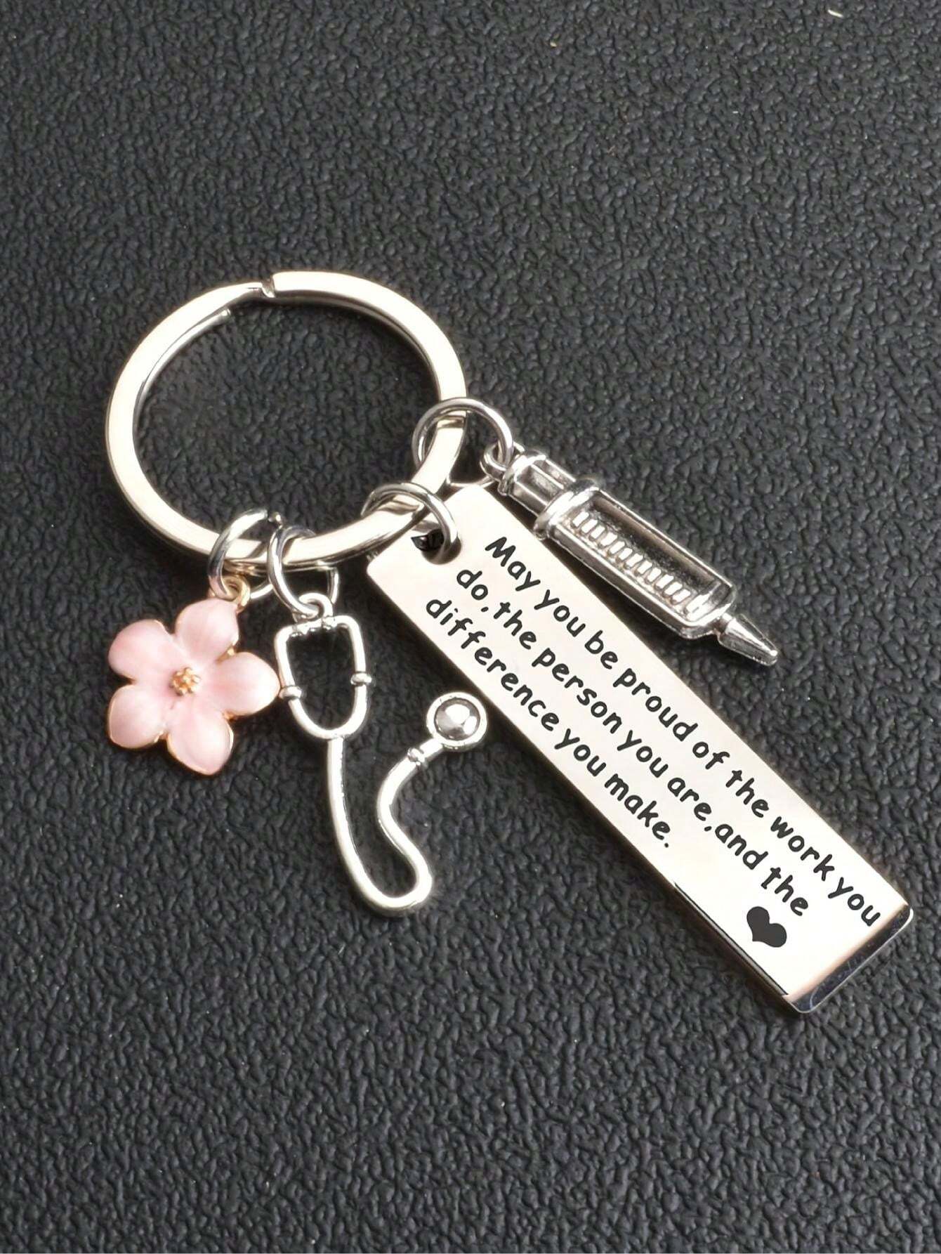 Portachiavi Personalizzato Per Infermieri Con Frase Motivazionale – Regalo Speciale In Acciaio