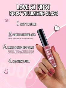 Misslyn Love At First Boost Volumizing Gloss Set, 3Pcs, Volumizing Lip Gloss, Glossy Shine, Make Plumping Lips, Long Lasting Moisture, Shine Lip Finish, Y2K Makeup Party Beach Travel Holiday Camping Outdoors Present Rose Fashion Girl New Year Cosmetic Cosplay Best Trip Festivals Color Fancy Campus School Charm Vibe Cny Chinese New Year, Valentine's Day Gifts,Vegan,Cruelty Free