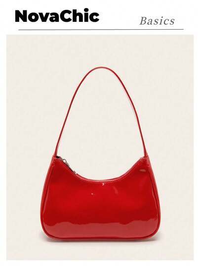 荧光紅色时尚pu霍博袋,与包配对,送礼佳品,衣服、婚纱、女士正装、晚宴礼服、舞会/ 吊牌专用礼服、生日礼服完美搭配