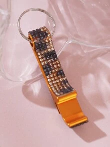 1pc Bling Rhinestone Colorful Beer Bottle Openers, Premium Metal Keychain Bottle Opener, Beverage Bottle Opener For Men, Women, Small And Practical, Easy To Carry, Open The Lids Of Beer Bottle Easily Car Accessories Bag Charm School Cute Goth Y2k Christmas Gift Ideas Bag Accessories Lanyards With Id Holder Car Accessories Bag Charms Car Teacher Friend Sister - Multicolor - View 7