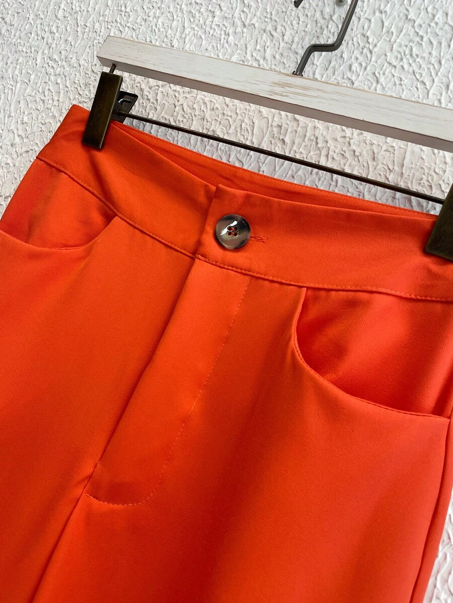 Women Pants - 橘色 - 查看 1