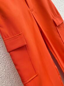 Women Pants - 橘色 - 查看 3