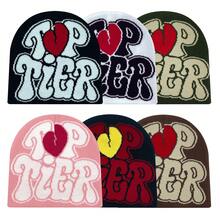 1pc Unisex Letter Jacquard Knit Hat, Fashionable And Versatile Beanie For Outdoor Sports And Warmth In Autumn And Winter - TOP - View 2