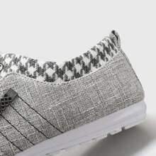 北京布鞋男士亞麻透氣休閒鞋，韓版懶人鞋時尚低幫運動鞋 - 灰色 - 查看 5