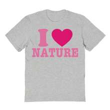 Nearly There I Love Nature Graphic Cotton Short-Sleeve T-Shirt - 運動灰 - 查看 1
