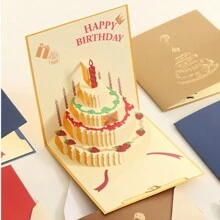 3D 弹出式生日贺卡，生日快乐贺卡，适合女士、男士、妻子、丈夫、妈妈、爸爸、姐妹、朋友的礼物，每天快乐贺卡，返校，学校用品 - 彩色 - 查看 8