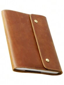 1本復古鈕扣筆記本日記簿，議程計畫師學校辦公室文具 - 棕色 - 查看 5