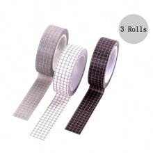 3入組網格線條紋和紙膠帶