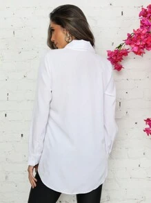 Women Blouses - 白色 - 查看 5