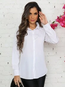 Women Blouses - 白色 - 查看 2