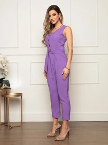 Women Jumpsuits - 紫丁香色 - 查看 6
