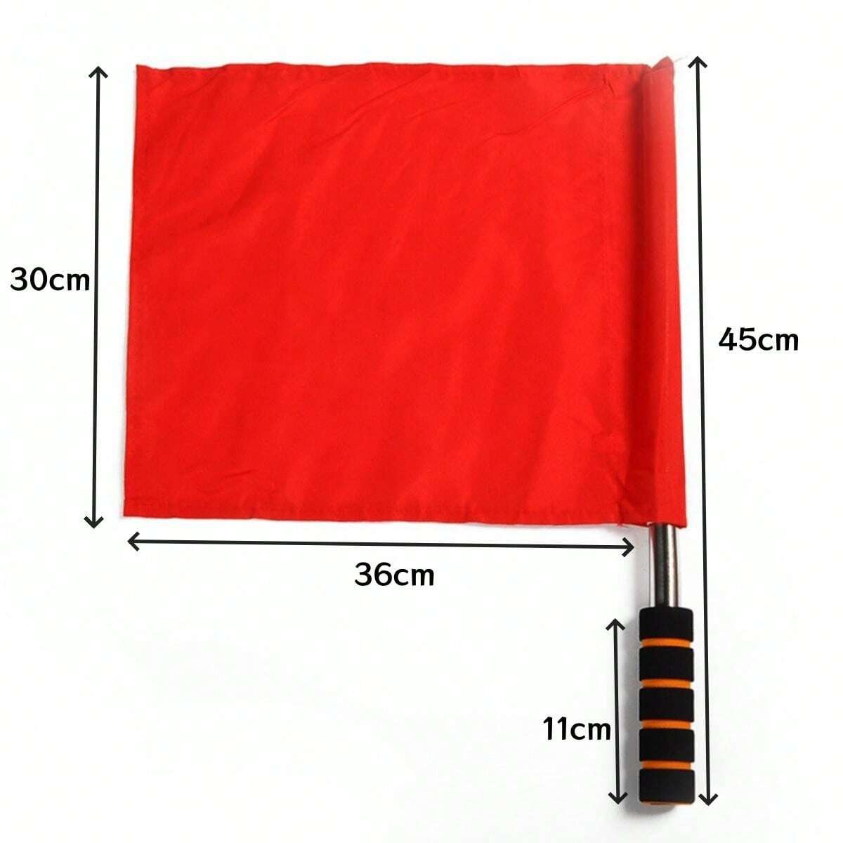 Drapeau D'arbitre Et Juge De Touche En Acier Inoxydable - 45x34 Cm - Coton Polyester - Pour Football Et Entraînement
