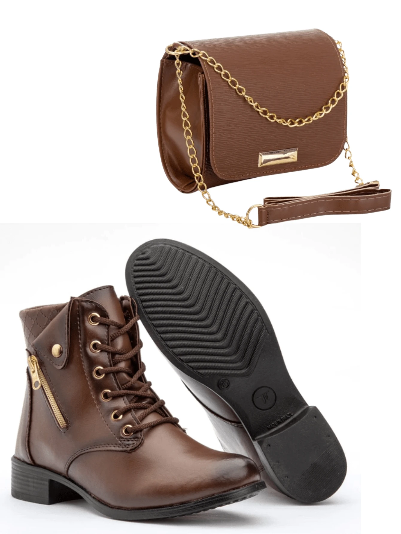 Women Mid-Calf Boots - 咖啡棕 - 查看 1