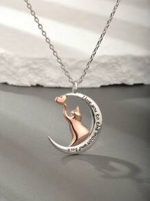 1 pieza Collar con colgante en forma de corazón de plata 925 decorado con la frase "siempre mi hermana, por siempre mi amiga", un regalo festivo y de uso diario ideal para mujeres en San Valentín