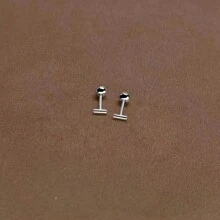 1pair Simple Stainless-Steel 18K Gold-Plated Stick Shape Stud Earrings, Minimalist Fashionable Ear Jewelry, Ideal For Holiday Gift Giving. - Stick Earrings - View 13