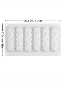 1入組捲曲毛毛蟲慕斯條矽膠蛋糕模，烘焙模具，肉丸模，冰淇淋巧克力模，廚房配件，烘焙工具，DIY工具 - 白色 - 查看 3