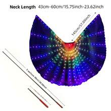 1 Set Light Up Wings Cloak Colorful LED Cape For Dancing Stage Show Christmas Party Accessories Purple - Purple - View 4