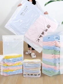 立式真空压缩袋收纳袋被子衣服密封器透明真空压缩袋储物袋大号被子衣服收纳袋家用衣服床上用品被子真空袋被子家庭收纳袋、旅行学校收纳袋教师收纳袋衣物收纳箱衣柜收纳容器大容量收纳箱收纳箱适用于卧室宿舍家居用于毯子床上用品棉被枕头玩具 - 白色 - 查看 2