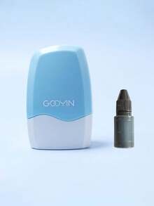 1入組自取印章配10毫升墨水補充瓶，混亂碼滾輪印章，用於快遞信息保護，塗鴉風格印章 - 彩色 - 查看 10