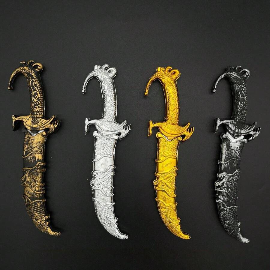 Plastic Toy Dagger, Movie Prop Replica VintageLooking Training Knife