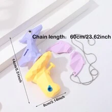 1pc Unique And Exaggerated Design Necklace, Best Friends/Couples Gift, Daily Outfit Accessory - Yellow - View 28