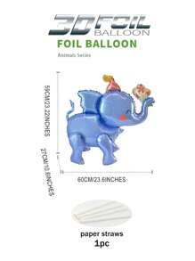 MECRLA 1 Set Kit de ensamblaje de globos de animales 3D, que incluye globos con forma de unicornio, elefante, perro, jirafa, tigre, león y tortuga; adecuado para decoraciones de fiestas de cumpleaños, accesorios decorativos, decoraciones de fiestas al aire libre, regalos de festivales - Varios estilos disponibles - Ver 6