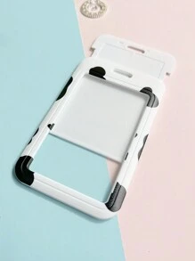 1 pezzo Adorabili coperture per carte di credito animate per ragazze e donne con disegni animali e fiori. Porta carte d'identità portatile anti-smarrimento per studenti con custodia per autobus e cinturino a mano per tessere d'identità. - mucca piccola - Visualizzare 4