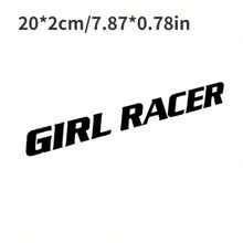 1pc Car Sticker GIRL RACER Female Racing Driver Text Window Sticker Car Body Sticker Electric Motorcycle Sticker