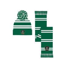 Harry Potter Slytherin Hat And Scarf Set (Green) - Army Green - View 1