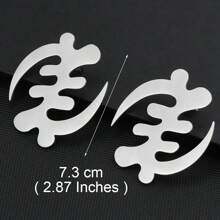 1 Paar 5,2 cm/7,3 cm Afrikanisches Symbol Große Ohrringe Adinkra Gye Nyame Übertreibung Ohrstecker Schmuck