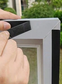 1 pieza Cortina de malla autoadhesiva para mosquitos para ventana, red de pantalla para insectos en interiores