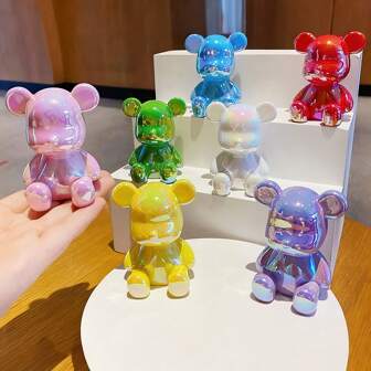 1pc Colorful Cartoon Bear Figurine, Cute Modern Home Decoration Piece, Cabinet Animal Sculpture Statue For Bedroom, Living Room And Office, Perfect As Party Favor For Occasions Like New Year's, Birthday, Wedding, Etc. Best Gifts Birthday Graduation