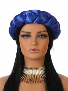 1pc Multicolor Women's Elastic Bonnet, Satin Twisted Candy Color Hair Ties With Retro Style Hair Sleep Cap Sleep Bonnet - Satin Hair Tie - View 10