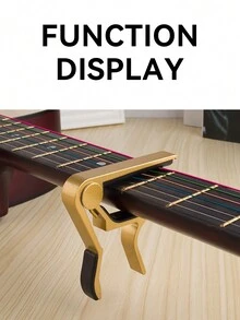 適用於吉他、電吉他和烏克麗麗等樂器的吉他金屬夾，可輕鬆更換調音夾，吉他配件