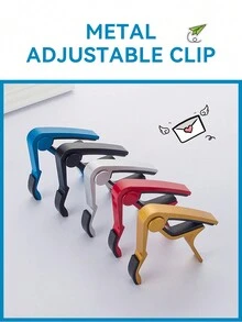 適用於吉他、電吉他和烏克麗麗等樂器的吉他金屬夾，可輕鬆更換調音夾，吉他配件