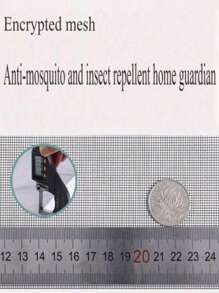 1 pieza Pantalla de malla contra mosquitos y insectos para puerta y ventana de verano para interior, red antimosquitos DIY para decoración del dormitorio del hogar - Negro - Ver 10