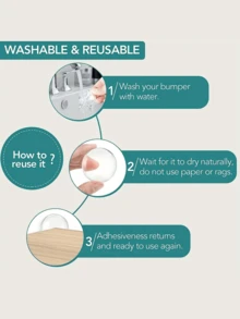 6 件装门把手墙壁保护垫，自粘式厚硅胶隔音缓冲垫，可重复使用，隔音，适用于家庭或办公室防撞缓冲垫 - 透明 - 查看 9