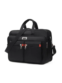 1 pieza Bolsa de gran capacidad con estilo para trayectos y documentos, con compartimento para portátil. Bolsa universitaria de verano, ideal como regalo de Navidad, Acción de Gracias, vacaciones de invierno. Bolsa de mensajero, maletín, bolsa para ordenador portátil, bolsa de viaje, bolso de mano, bolso casual de moda, bolso de Goyard, bolso, bolso de hombre, esenciales para hombres, todo en uno.