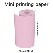 6/12捲彩印紙熱敏紙57毫米寬彩色連續紙，適用於便攜式高清相片印表機和57毫米迷你相片印表機紙張，提供即時便捷相片印刷 - 多色 - 查看 2