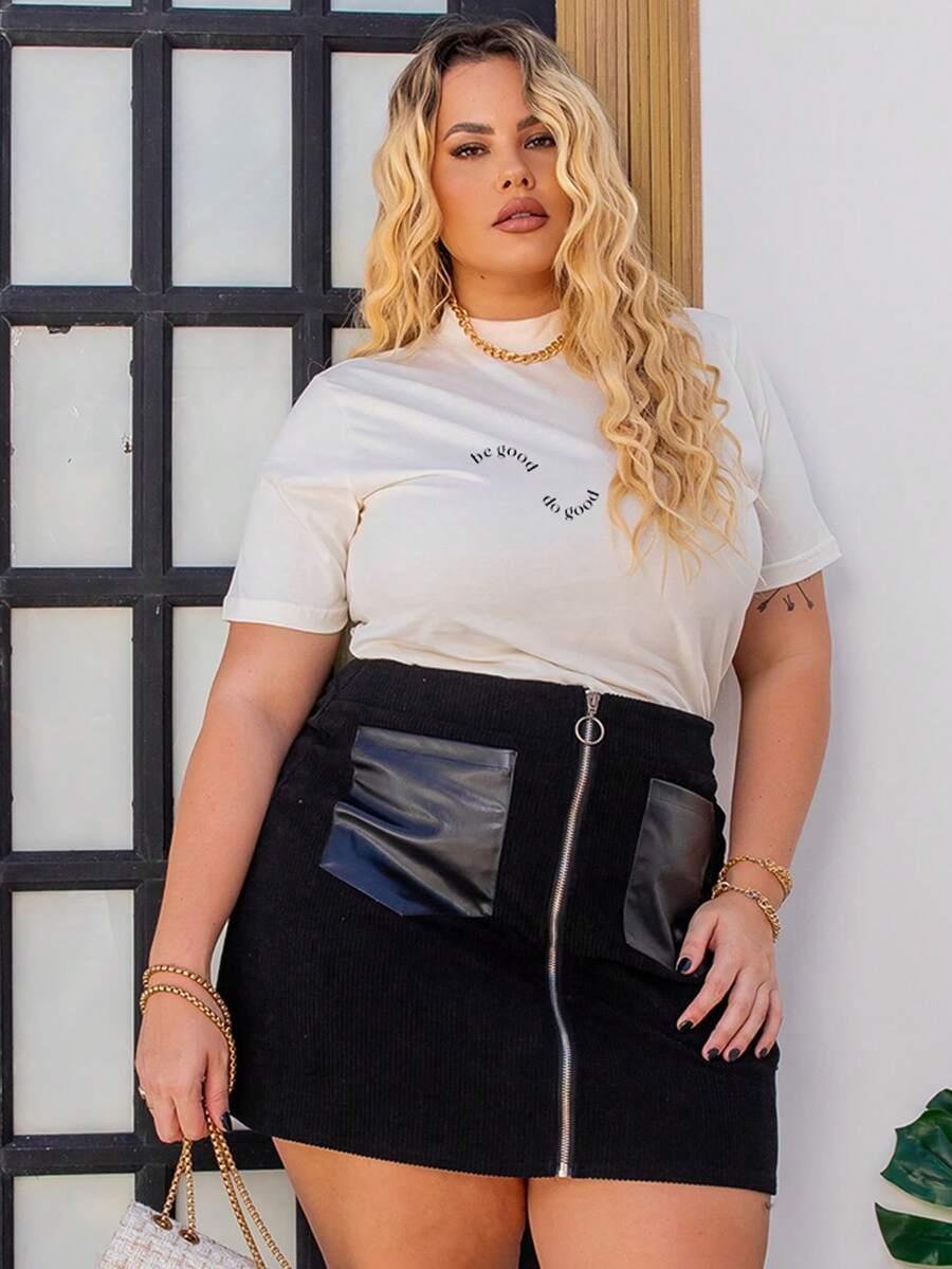 Plus Size T-Shirts - 白色 - 查看 1