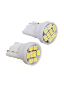 Par Lâmpada Led Pingo T10 8 Leds 12v Teto Mala Placa - Branco - Visão 4