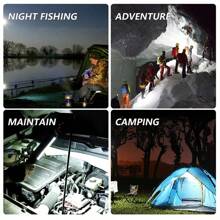 1 Rechargeable LED Work Light, Magnetic Outdoor Light For Garage, Portable LED Light For Car, Rechargeable LED Work Light With Magnetic Base And Hanging - Black - View 10