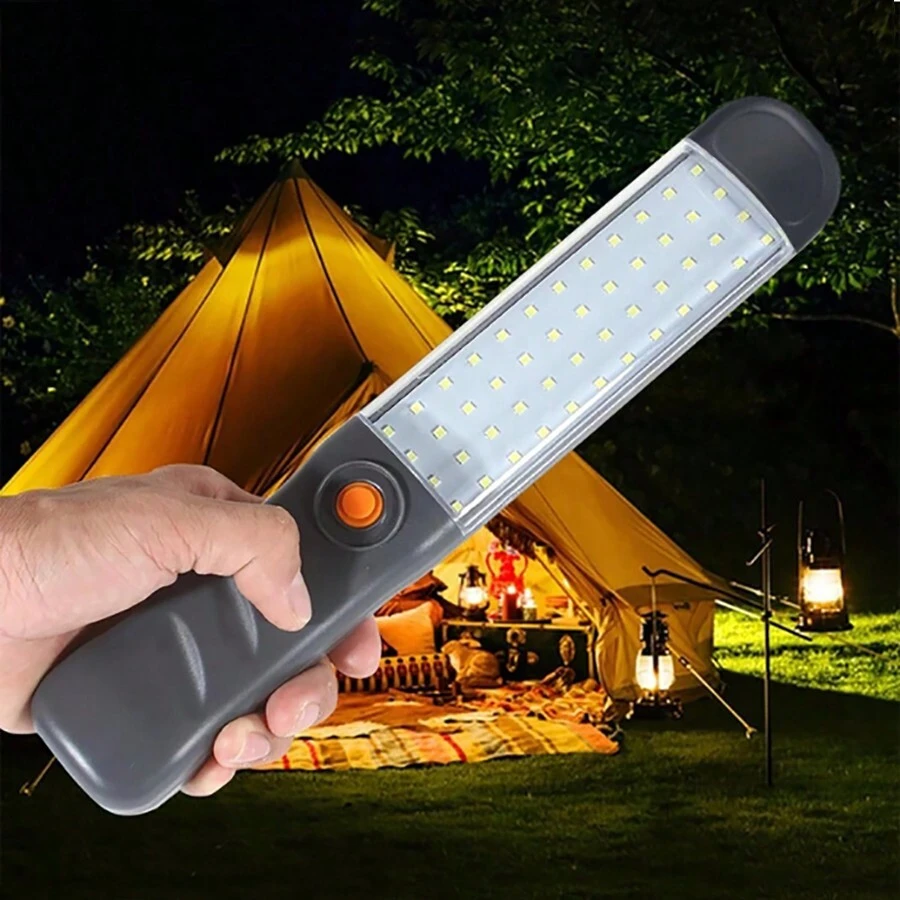 1 Rechargeable LED Work Light, Magnetic Outdoor Light For Garage, Portable LED Light For Car, Rechargeable LED Work Light With Magnetic Base And Hanging - Black - View 1