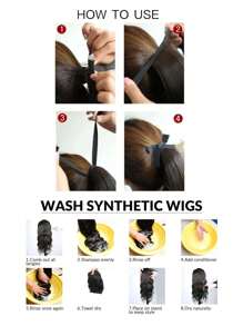 Clip In Ponytail Extension Wrap Around Long Curly Wave Pony Tail Hair 18 Inch Synthetic Hairpiece For Women Heat Resistant Black Brown - Brown - View 8